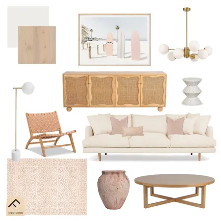 living room pink Interior Design Mood Board by Five Files Design Studio on Style Sourcebook