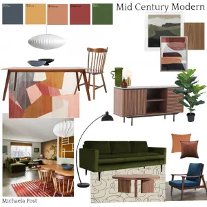 Mid Century Modern Interior Design Mood Board by Michaela Post on Style Sourcebook