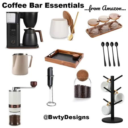Coffee Bar Essentials from Amazon Interior Design Mood Board by Bwty Designs on Style Sourcebook