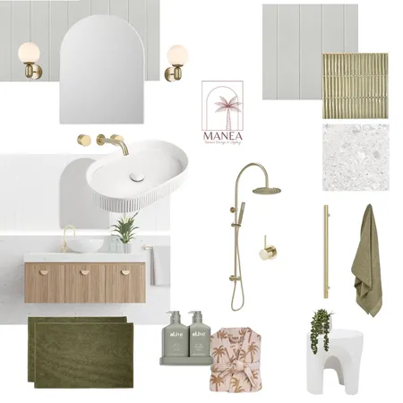 Coastal Guest Ensuite Interior Design Mood Board by Manea Interior Design & Styling on Style Sourcebook