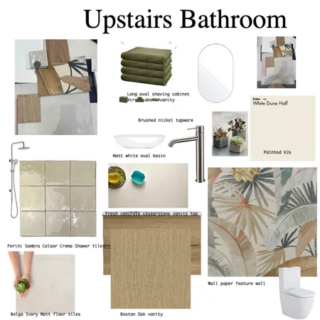 Upstairs Bathroom Furniture Plan Interior Design Mood Board by JH Reno Reimagined Queenslander on Style Sourcebook