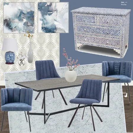 The Blue Dining Room Interior Design Mood Board by Decor n Design on Style Sourcebook