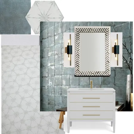 SURBHI POWDER hexagon MIRROR1 Interior Design Mood Board by rachna mody on Style Sourcebook