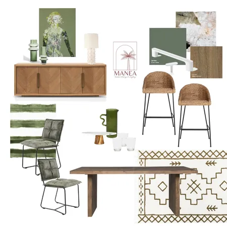 Modern Green kitchen/Dining Interior Design Mood Board by Manea Interiors on Style Sourcebook