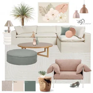 Peachy living Interior Design Mood Board by Thediydecorator on Style Sourcebook