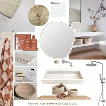VILLA COVE - Guest Bathroom Interior Design Mood Board by Sage & Cove on Style Sourcebook