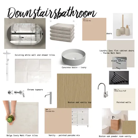 Downstairs Bathroom Interior Design Mood Board by JH Reno Reimagined Queenslander on Style Sourcebook