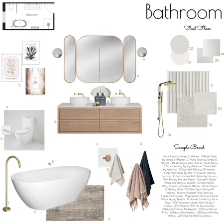 Bathroom Interior Design Mood Board by Spaces To Liv on Style Sourcebook