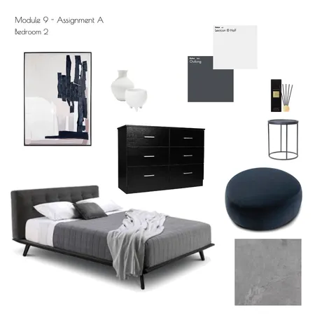 Module 9 - Assignment A Bedroom 2 Interior Design Mood Board by Sarah Earnshaw Interior Design on Style Sourcebook