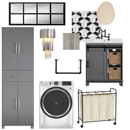 Grey Laundry Room Interior Design Mood Board by Tiffany Hendricks on Style Sourcebook