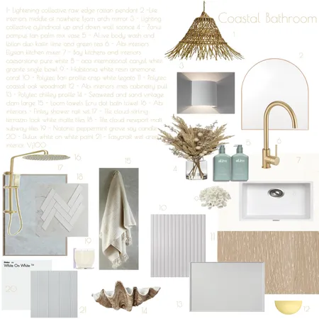 coastal bathroom Interior Design Mood Board by JessMamone on Style Sourcebook