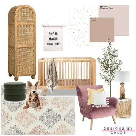 Girls nursery Interior Design Mood Board by Designs by Chloe on Style Sourcebook