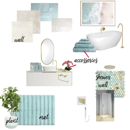 BATHROOM Interior Design Mood Board by REEM F on Style Sourcebook