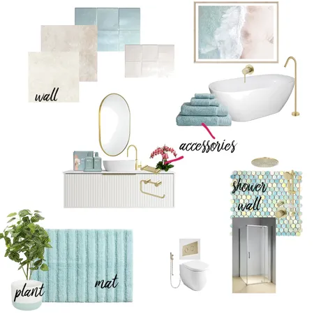 BATHROOM Interior Design Mood Board by REEM F on Style Sourcebook