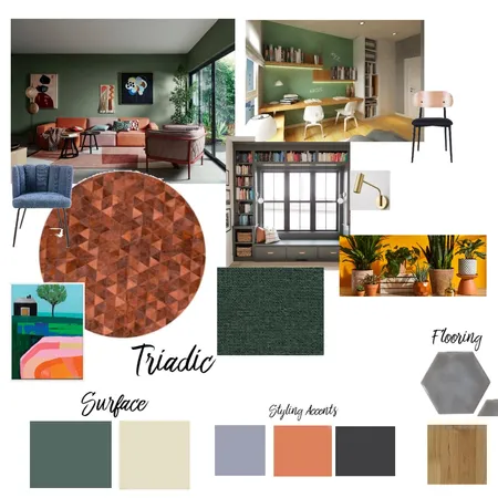 Module 6 Triadic Colour Scheme Interior Design Mood Board by Janet'sPlanet on Style Sourcebook