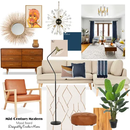 Mid-century Interior Design Mood Board by EmilieM on Style Sourcebook