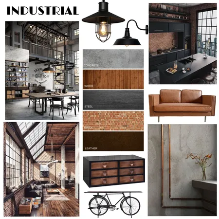 Industrial Moodboard Interior Design Mood Board by Luke Daniels on Style Sourcebook