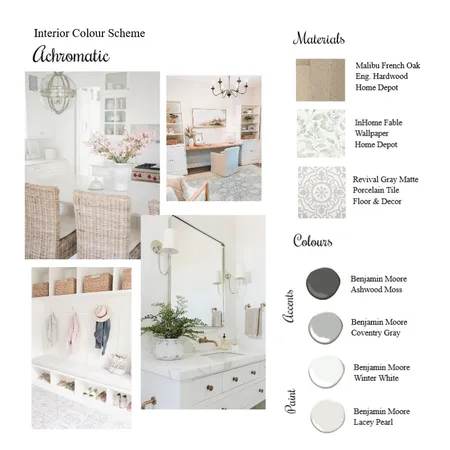 achromatic Interior Design Mood Board by KerriLee on Style Sourcebook