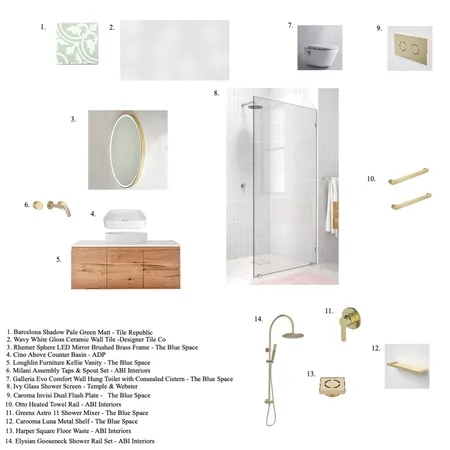 Bathroom Interior Design Mood Board by Interiors By Paul on Style Sourcebook