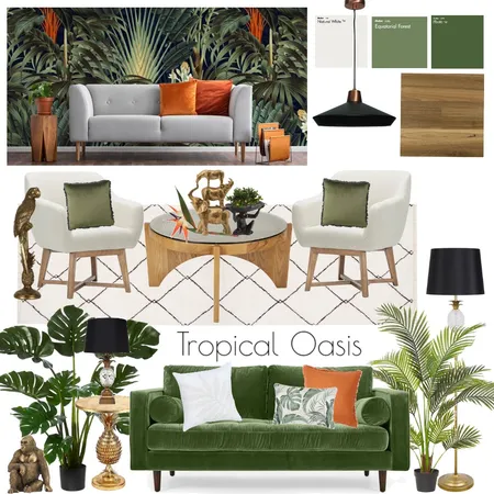 Tropical Interior Design Mood Board by designsbysue on Style Sourcebook