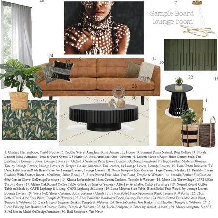 Module 9 living room Interior Design Mood Board by SarHemming on Style Sourcebook
