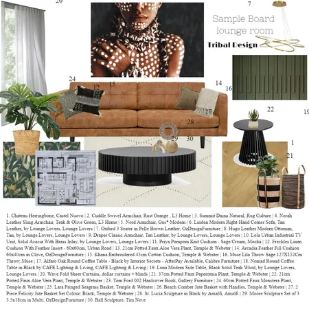 Module 9 living room Interior Design Mood Board by SarHemming on Style Sourcebook