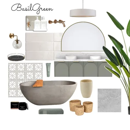Basil Green Pieces Interior Design Mood Board by Dorina on Style Sourcebook
