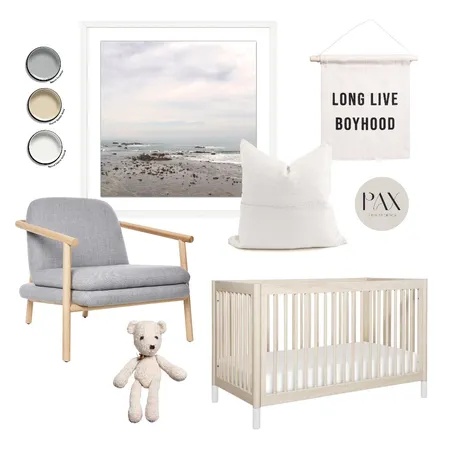 Coastal Nursery Interior Design Mood Board by PAX Interior Design on Style Sourcebook