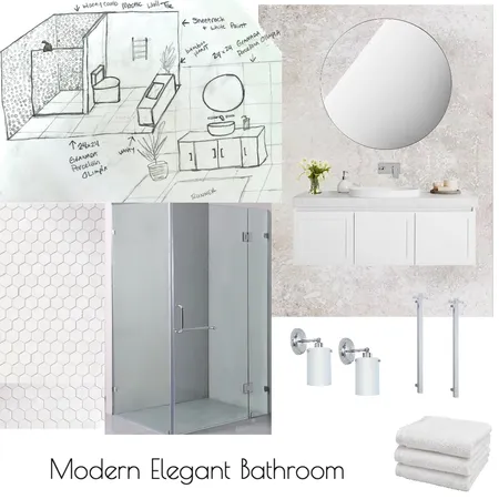 Modern Elegant Bathroom Interior Design Mood Board by lauren.robbins on Style Sourcebook