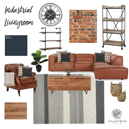 Industrial Livingroom Interior Design Mood Board by Ordinary Made Beautiful on Style Sourcebook