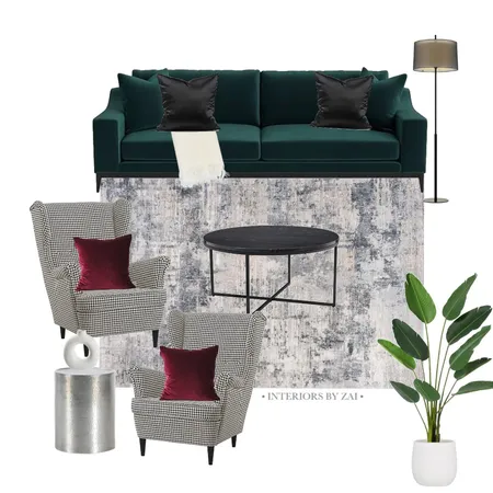 Modern Bold Living room Interior Design Mood Board by Interiors By Zai on Style Sourcebook