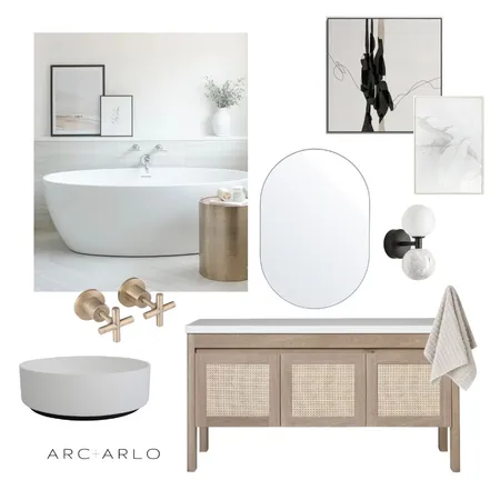 Contemporary Neutral Bathroom Interior Design Mood Board by Arc and Arlo on Style Sourcebook