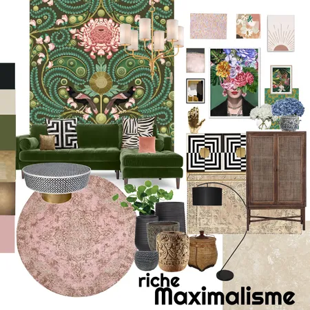 Riche maximalisme Interior Design Mood Board by Your Wall Decorator on Style Sourcebook