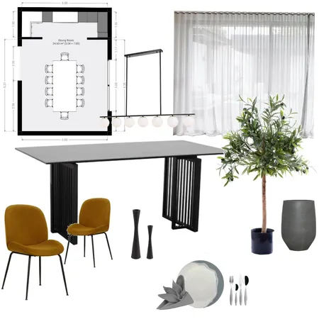 dining Interior Design Mood Board by Ayshaakm on Style Sourcebook