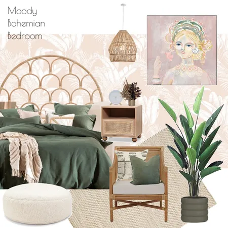 Moody Bohemian Bedroom Interior Design Mood Board by Stage The Dream on Style Sourcebook