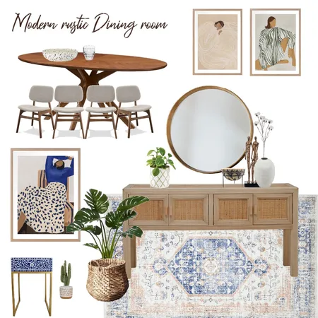 Modern rustic dining room Interior Design Mood Board by Millisrmvsk on Style Sourcebook