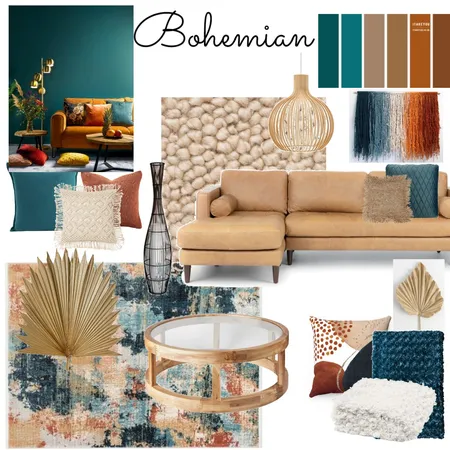 Bohemian Mood board Module 3 Interior Design Mood Board by DMountain on Style Sourcebook