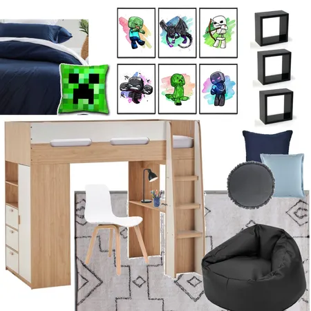 Jax's Gamer Room Interior Design Mood Board by Harluxe Interiors on Style Sourcebook