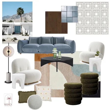 Contemporary Mid Century Living Interior Design Mood Board by Manea Interiors on Style Sourcebook