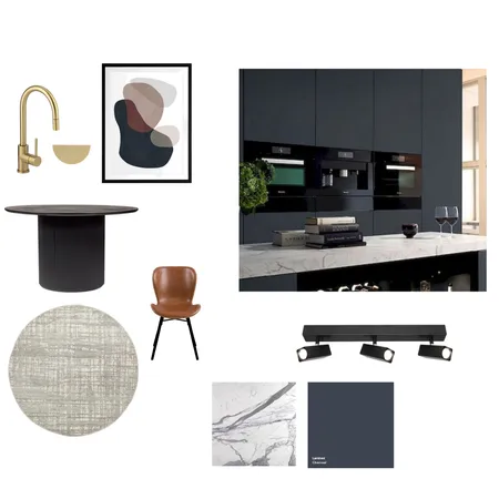 dark moody kitchen Interior Design Mood Board by sally guglielmi on Style Sourcebook