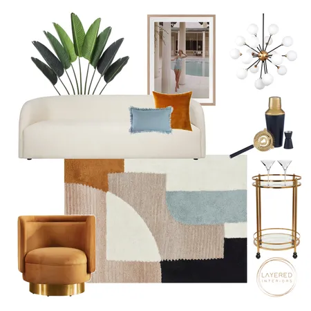 Beverly Hills Glamour Interior Design Mood Board by Layered Interiors on Style Sourcebook