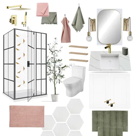 Bathroom Sample Board Interior Design Mood Board by Rachel Troke Design on Style Sourcebook