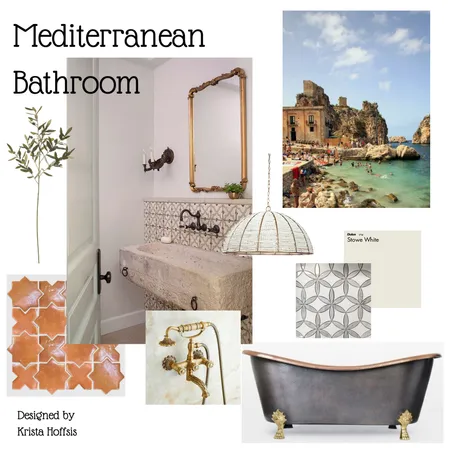 Mediterranean Bathroom Interior Design Mood Board by Krista on Style Sourcebook