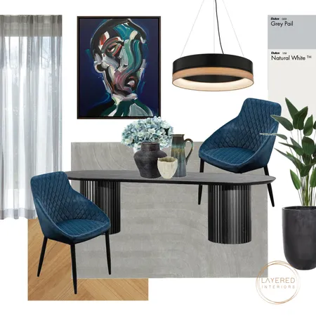 Moody Sophisticated Dining Room Interior Design Mood Board by Layered Interiors on Style Sourcebook