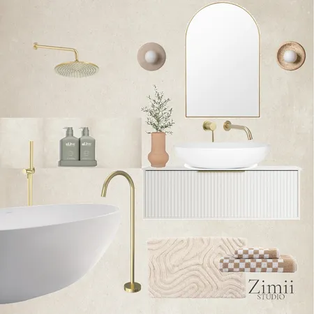Neutral Bathroom Interior Design Mood Board by Zimii Studio on Style Sourcebook