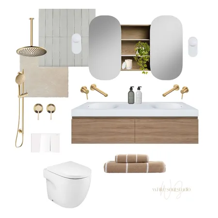 Contemporary modern ensuite Interior Design Mood Board by Courtney Breen on Style Sourcebook