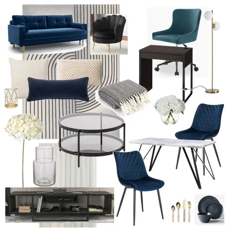 Blue theme 250 City Road - 3 bed Interior Design Mood Board by Lovenana on Style Sourcebook