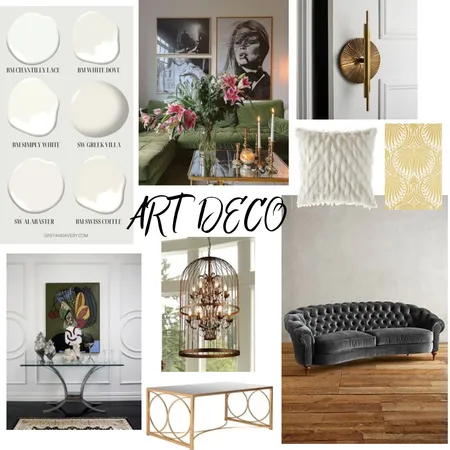 Art Deco Parisian Interior Design Mood Board by Adorafair on Style Sourcebook