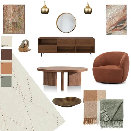 Terracotta Mid Century Modern Interior Design Mood Board by Jeri4444 on Style Sourcebook