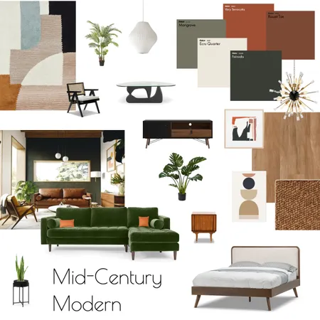 Mid-Century Modern Interior Design Mood Board by deborahweiser on Style Sourcebook